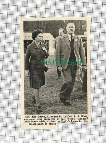 C2075) Lt Col R J Watt Windsor Park Horse Trials Smith's Lawn Queen- 1969 Clip