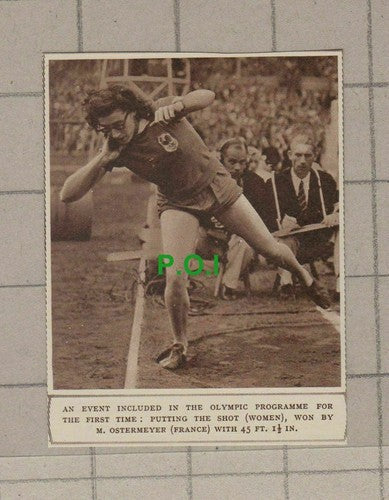 C2093) M Ostermeyer France Women's Shot Put Olympics - 1948 Clip