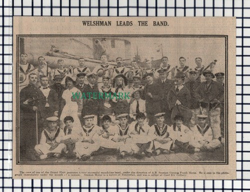 (8120) Seaman Gunner Frank Morse Tonyrefail Coed Ely Colliery   -  1916 Cutting