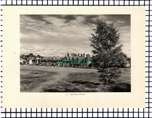 Reigate Heath / Reigate Hill Surrey - 1949 Print / Cutting