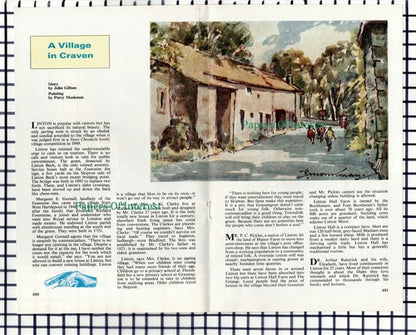 (6984) Linton In Craven Gornall Fountaine Inn Raistrick -  1969 Small Article
