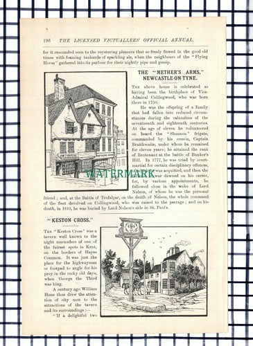 C6426) King's Head Chancery Lane Flying Horse Pindar Mether's Arms - 1906
