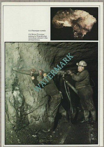 Fluorspar Mining In Weardale  / Peterlee County Durham -  Cutting / Print