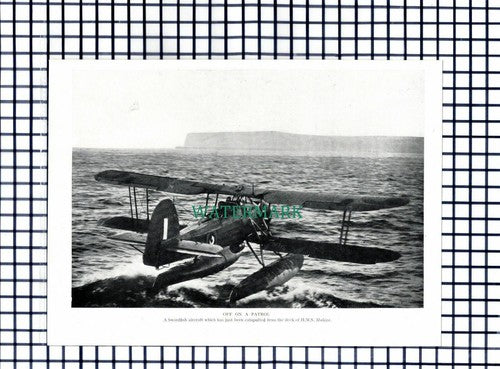 (7512) HMS MALAYA Swordfish Aircraft  Royal Navy WW2  - c.1945 Cutting