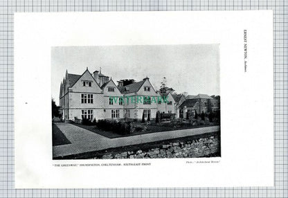 The GREENWAY Shurdington Cheltenham Ernest Newton - 1911 Article / Print