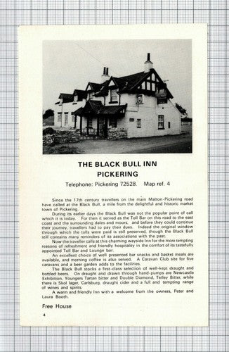 Black Bull Inn Pickering Peter Booth Ashdale Hotel Helmsley James Rivis Clipping