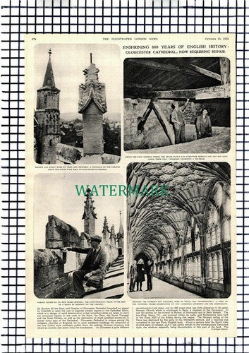 Gloucester Cathedral In Need Of Repairs - 1952 Article