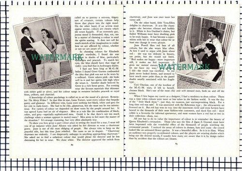 (106) Helen Rose MGM Films Fashion Designer - c.1955 Article
