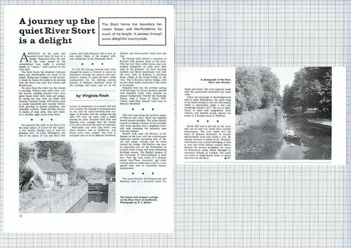 (5791) River Stort Spellbrook Roydon Virginia Finch  - 1971 Article
