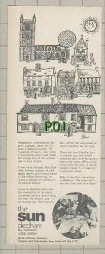 The Sun Dedham  Essex - 1975 Advert
