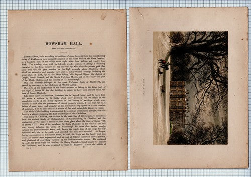 (6204) Howsham Hall Malton Yorkshire - c.1880 Article & Print - See condition!