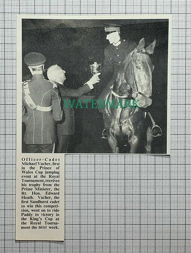(C344) Michael Vacher Sandhurst Cadet Horse Jumping Paddy - 1971