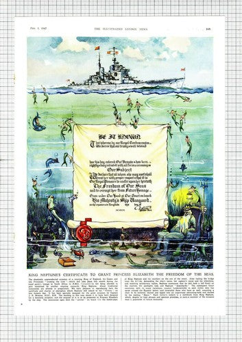 HMS VANGUARD Ship Brinley Hale Sillence  Broome Agnew Odell - 1947 Article
