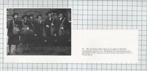 (152) Post Women Darlington GPO Crown Street Royal Mail - Cutting