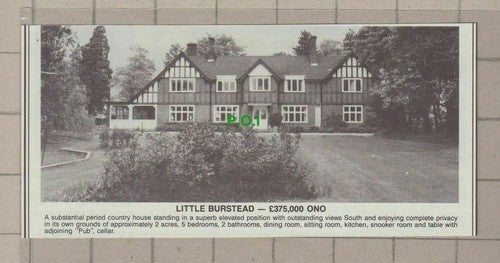 C2030) Little Burstead House Sale Advert - 1987 Clip