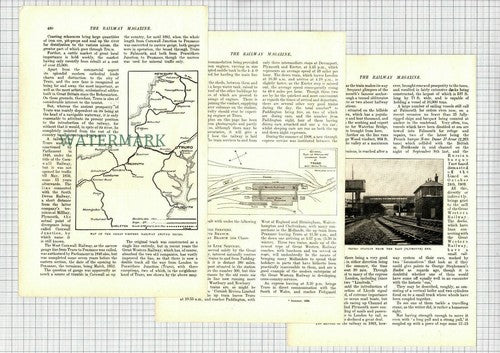 TRURO Cornwall Railway Station - 1909 Article / Print