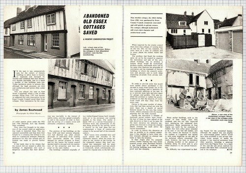 East Street Coggeshall Essex 15th Century Cottage Restoration - 1972 Article