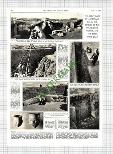 Professor M E L Mallowan Nimrud Frieze Assur-Nasir-Pal -1952 Article / Print