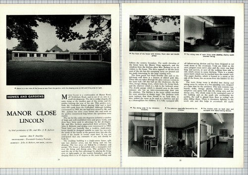 Manor Close Lincoln   Mr & Mrs J B Jackson - 1967 Magazine Article