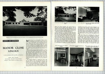 Manor Close Lincoln   Mr & Mrs J B Jackson - 1967 Magazine Article