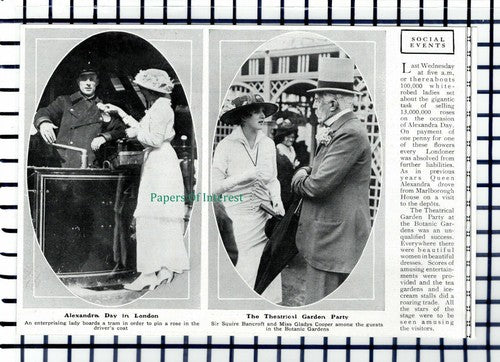 C6090) Sir Squire Bancroft  Miss Gladys Cooper - 1914 Cutting