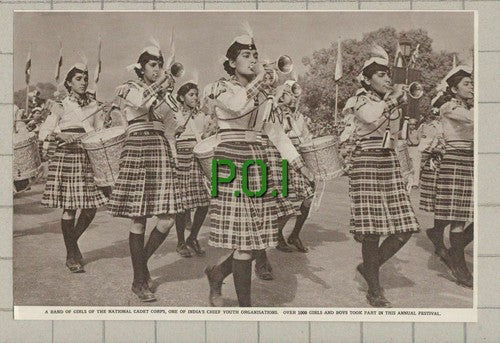 (5187) Girls Of The National Cadet Corps India  - 1961 Clip