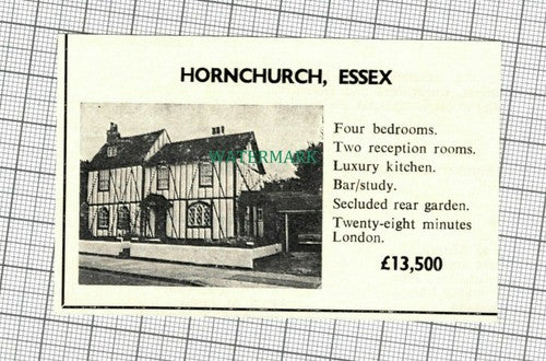 C2095) Hornchurch Essex House Sale Advert SMALL!!! - 1968 Clip