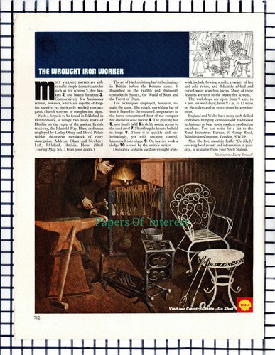 (6650) Leslie Olney & Newbury Ickleford Wrought Iron David Pither - 1966 Cutting