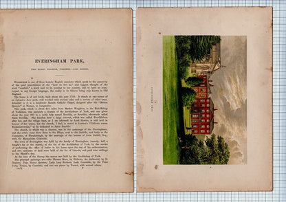 (6202) Everingham Park Market Weighton - c.1880 Article & Print - See condition!