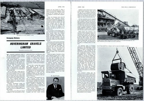 (5568) Hoveringham Gravels Ltd Mr Harold Needler Hull -  1966 Article
