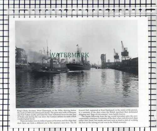 King's Dock Swansea / Middlesbrough Docks & Bridge - Book Print