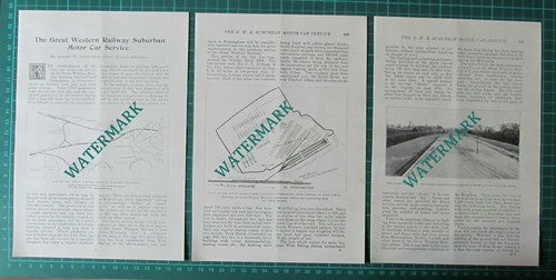 The Great Western Railway Suburban Service Park Royal -  1904 Article / Print