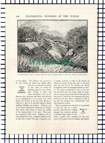 (7479) African Transcontinental Telegraph Cecil Rhodes  c.1920s 13-Side Article