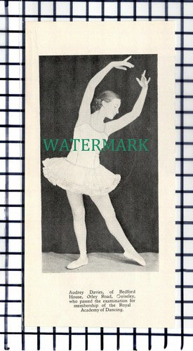 C7081) Audrey Davies Bedford House Otley Road Guiseley Ballet  - 1936 Cutting