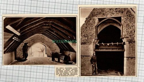 C2107) Milton Chantry Gravesend Gothic Window Discovered - 1948 Clip