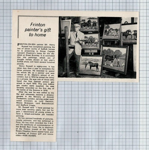 (5845) Mr Henry Russell Frinton On Sea Painter - 1972 Clip