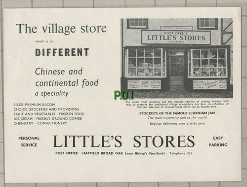 (C535) Little's Stores Post Office W H James Hatfield Broad Oak  - 1964 Cutting