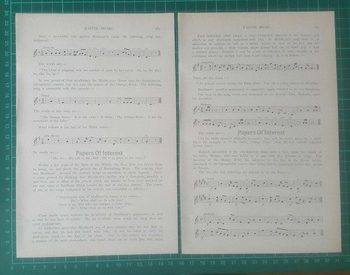 Kaffir Music Bantu Tribe Nora Scully   - 1897 Article