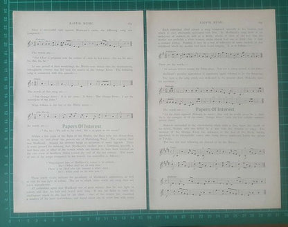 Kaffir Music Bantu Tribe Nora Scully   - 1897 Article