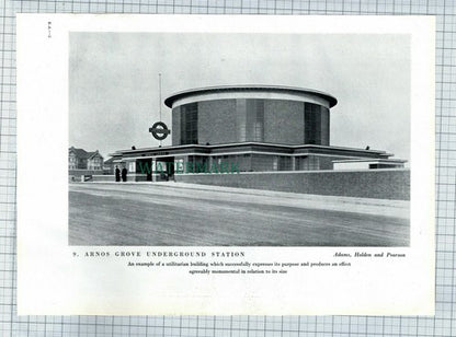(8676) Arnos Grove Station London Passenger Transport Board  - c.1945 Book Print