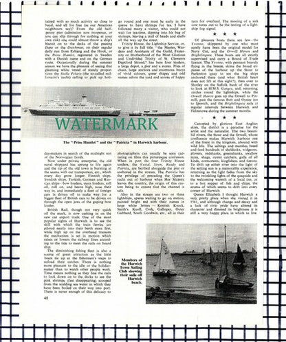 (8401) Harwich Essex Yvonne Boat - 1967 Article