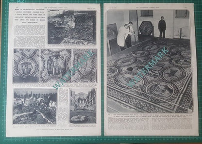 Trier Germany Mosaic Corn Market Excavations  - 1951 Article