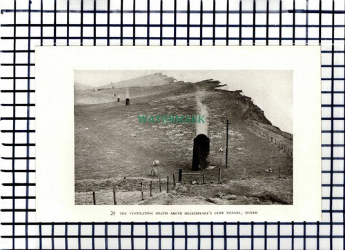 C6714) Shakespeare's Cliff Tunnel Dover Ventilating Shafts  - 1947 Cutting