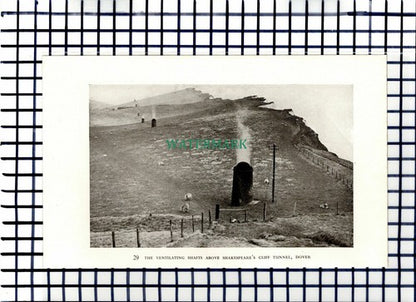 C6714) Shakespeare's Cliff Tunnel Dover Ventilating Shafts  - 1947 Cutting