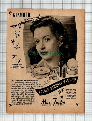 (8073) Deborah Kerr Max Factor Advert - 1948 Cutting