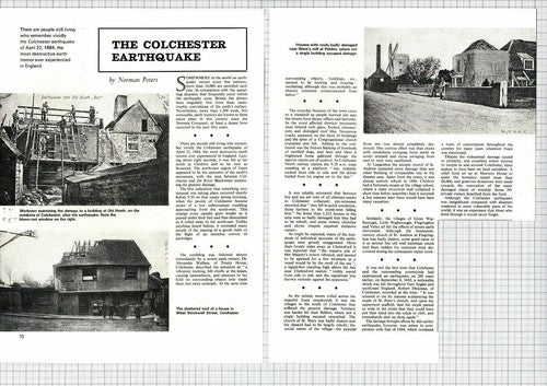 Colchester Essex Earthquake 1884  Went's Mill Old Heath  - 1969 Article