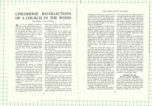 Cross In Hand Church St Bartholomew Gordon Langley Hall Dodd - 1955 Article
