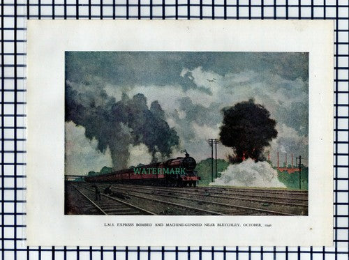 (5406) LMS Express Train Bombed Near Bletchley World War 2 - 1940s Book Print