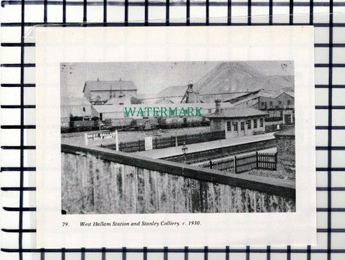 C7259) West Hallam Station & Stanley Colliery - c.1960s SMALL Cutting