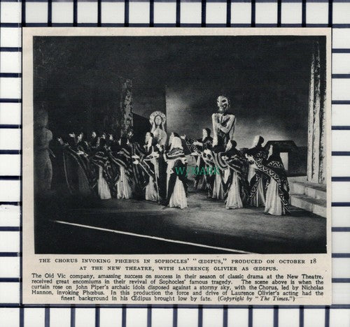 C6207) Old Vic Company Laurence Olivier  New Theatre - 1945 Cutting